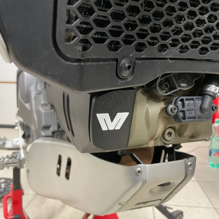 Ducati Desert X cam belt mud protector
